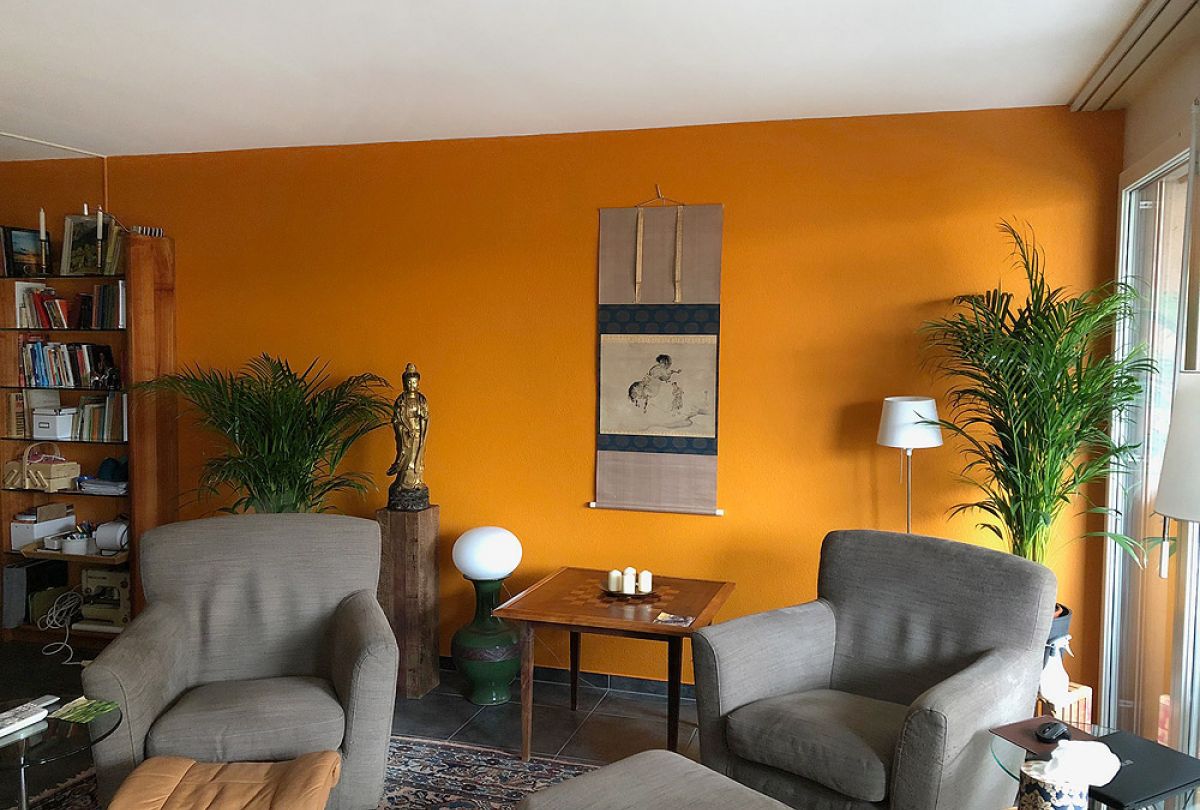 Wohnung Orange Beige Ktcolor Malermanufaktur Bern 2